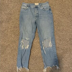 Free People Maggie Mid-Rise Distressed Jeans